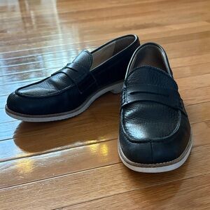 Classic Black Leather Slip-On Loafers